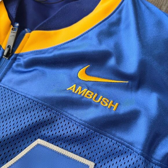 Nike X Ambush Football Bomber Jacket Jersey University Blue Gold LA Rams Men's M - Picture 6 of 12